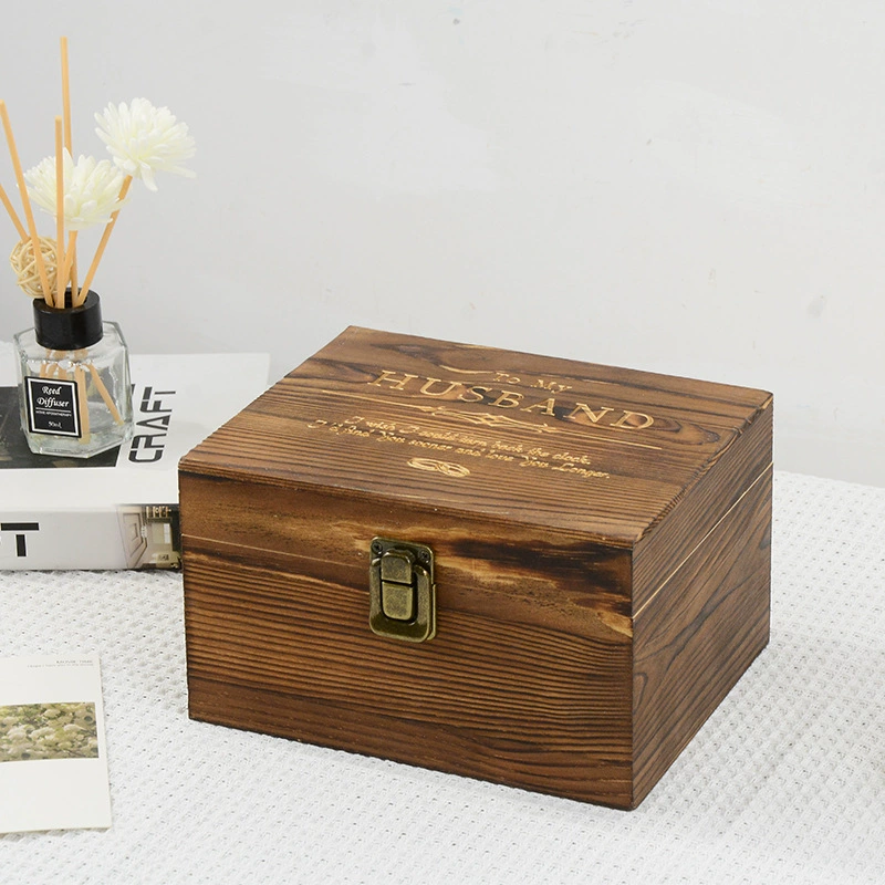Деревянный креативный ящик для виски с замком винтажный ящик для хранения Подарочное ледяное вино каменный костюм деревянный ящик для хранения упаковочная коробка