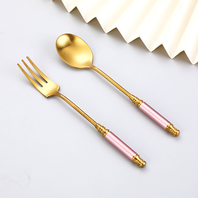 포크 [코랄파우더] 일체형 몰딩