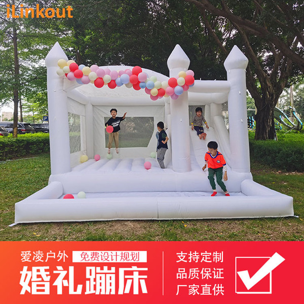 travel white children's inflatable castle