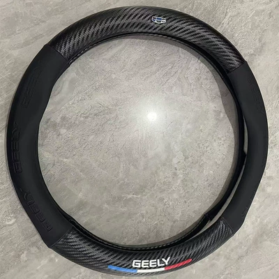 Logo Car Steering Wheel Cover Steering wheel cover - classic-black-car-logo-qirui2-38cm