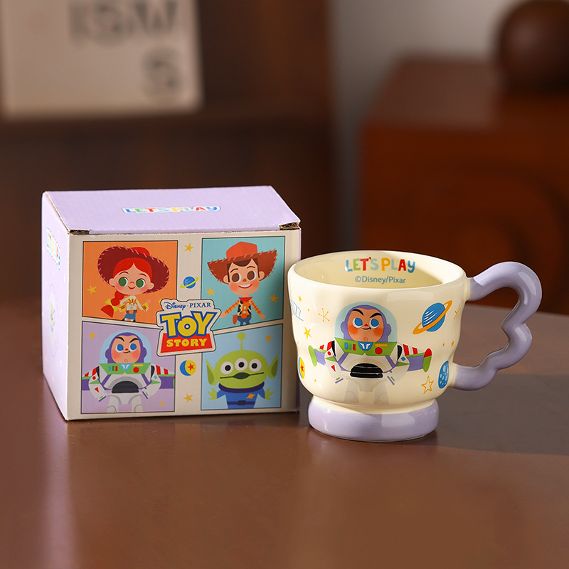 Toy Story copas de cerámica de alto valor para parejas de copas de agua caseras regalo de cumpleaños para chicas