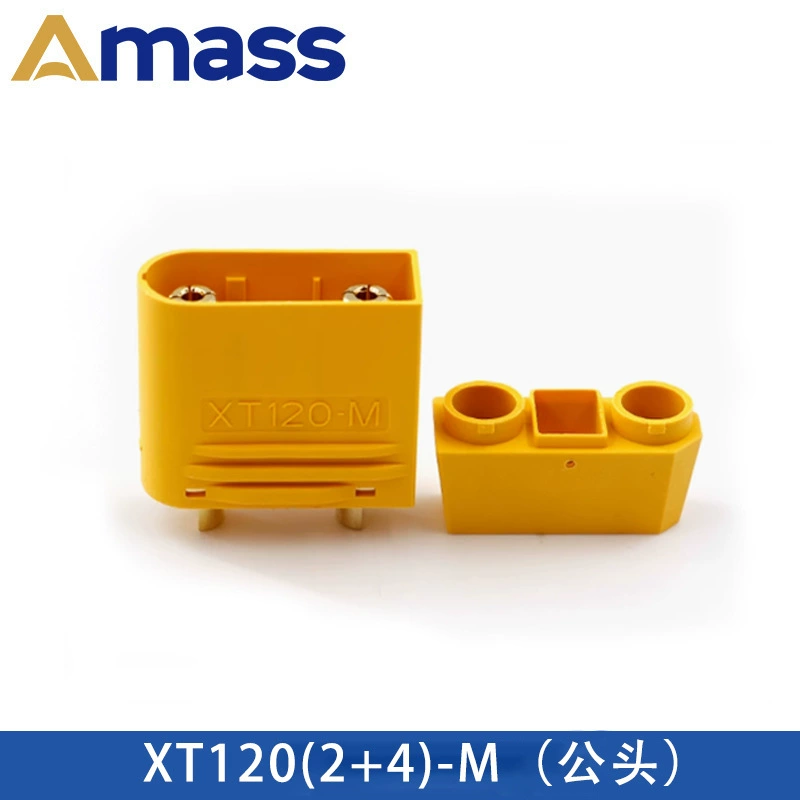 Оригинальный Amass ams XT120(2+4)-M/F золотой штекер 60A высокотоковый с сигнальным контактом модель самолета