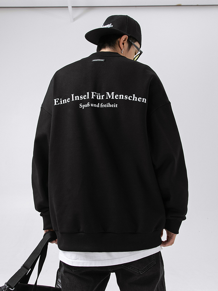 Sudadera con Estampado Americano de Moda para Hombre, Estilo Coreano y Japonés, Primavera 2025, Nueva Chaqueta Retro Holgada para Parejas