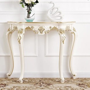 European Style Entrance Cabinet Wall Corridor Table Decorative Table Storage Rack Light Luxury Door Entrance Living Room Partition American Style