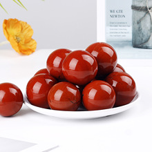 跨境热销天然水晶红碧玉球摆件水晶原石手把件家居办公装饰工艺品