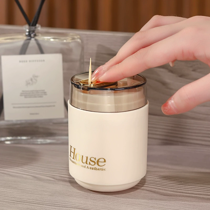 Автоматический всплывающий ящик для зубочистки для домашнего использования высокого класса персонализированный креативный коммерческий прижимной зубочистка банка для хранения легких и экстравагантные зубочистки