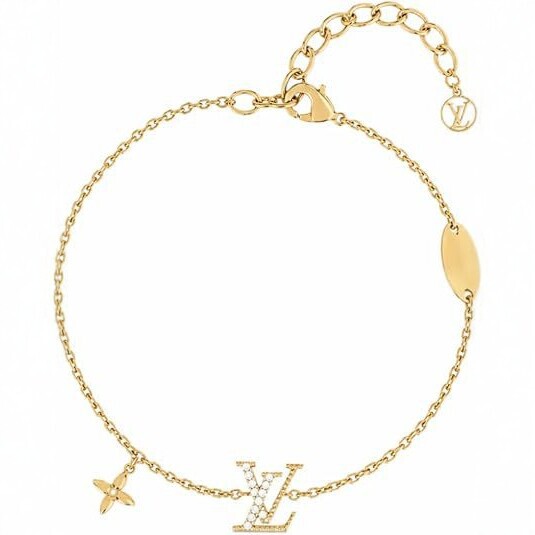 14K gold-plated LV letter bracelet for women, European and American style, light luxury chain pendant jewelry, cross-border wholesale