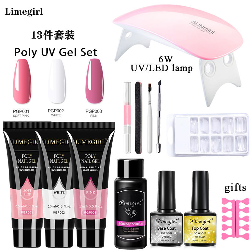 Nail Art extensión pegamento traje cristal rápido uñas extensión gel UV fototerapia pegamento uñas arte lámpara LED en stock suministro