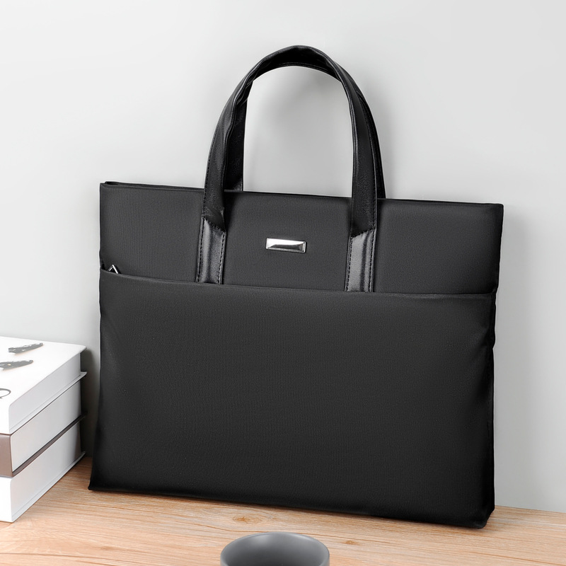 Large-Capacity Office Conference Bag Men's Business Casual Handbag Large-Capacity Handheld Computer Bag Simple Briefcase
