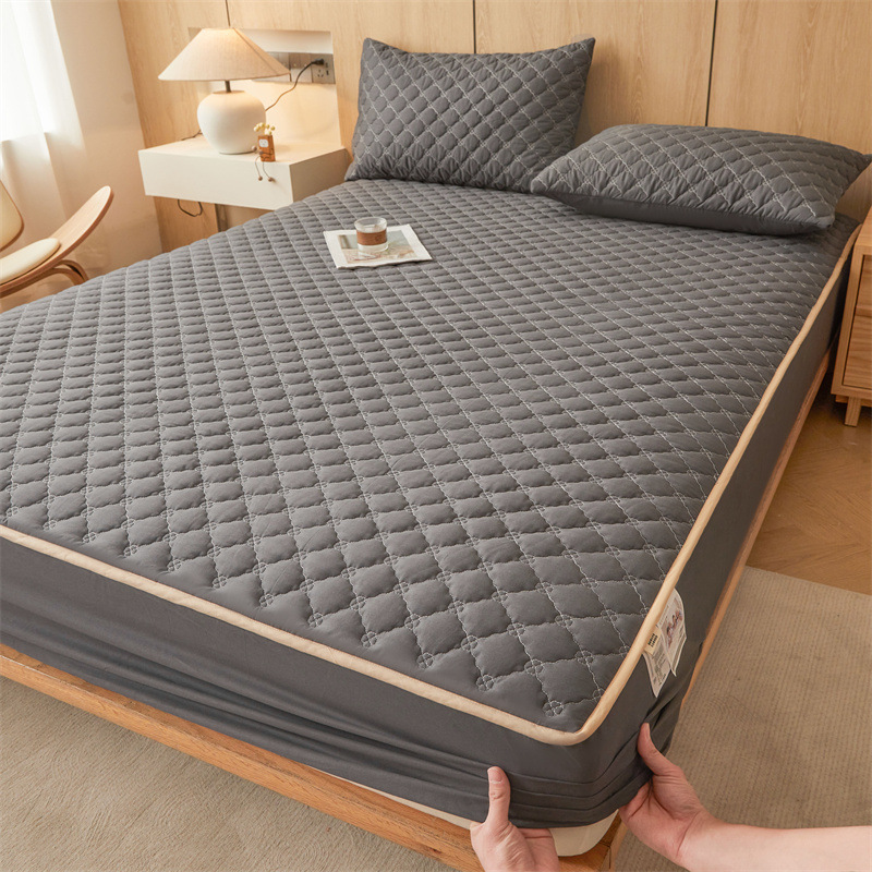 2025 nuevo estilo algodón puro 13372 sábana acolchada funda protectora de colchón Simmons cómoda funda de cama antideslizante