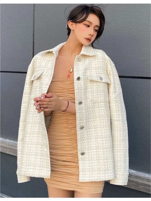 Пальто дня demi-season бренда в стиле Американский, стиль Chanel, свободного кроя