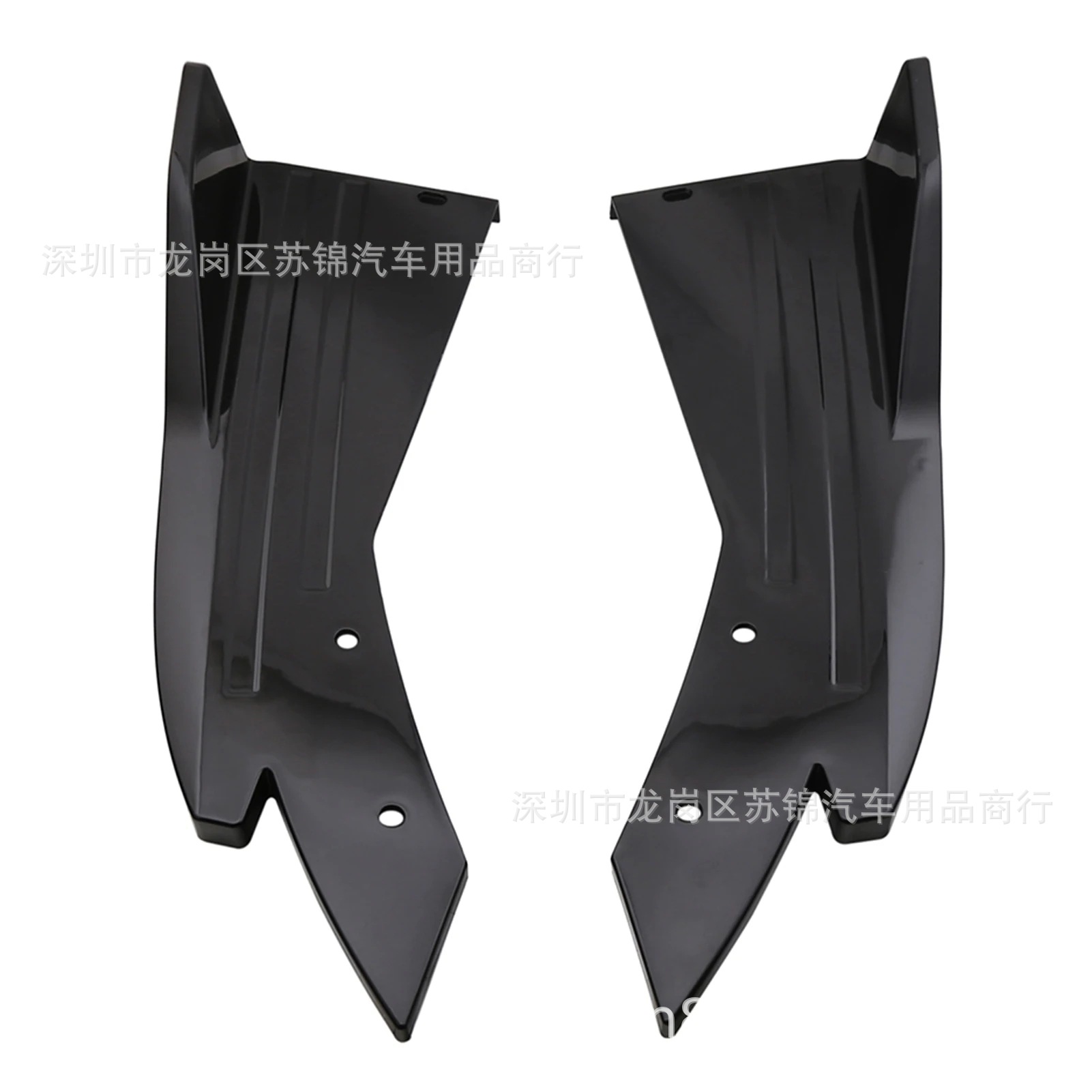 Universal Car Rear Bumper Protector 48cm Glossy Black Car Modification Rear Corner Small Bumper Guard Car Side Skirt