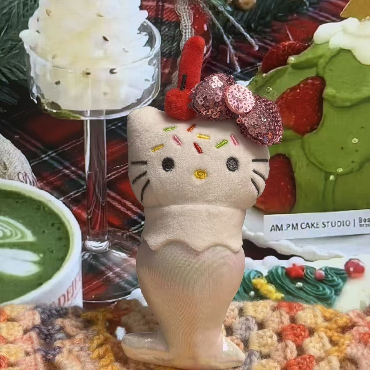 Amor hellokitty muñeca colgante llavero colgante bolsas de regalo bolsas de peluche lindo muñeca colgante lindo