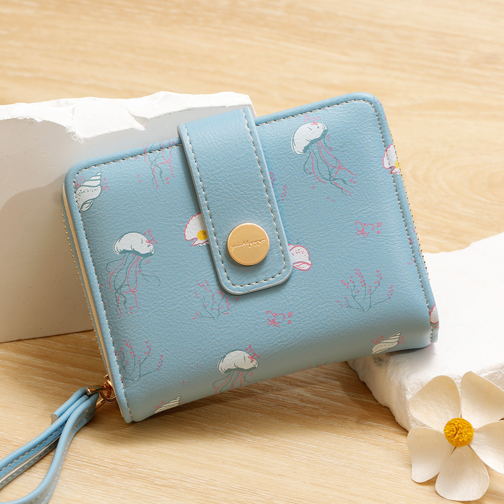 Nuevo bolso corto para mujeres comercio exterior cartera encantadora multifuncional bolso de cambio plegable bolso de monedas bolso de tarjetas múltiples