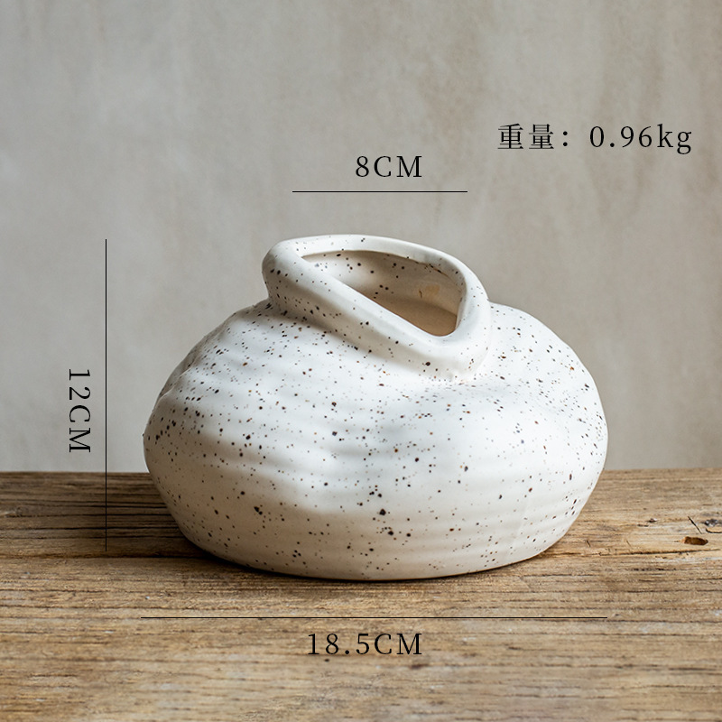 軽くて豪華でハイエンドのセラミック花瓶北欧クリエイティブドライフラワーフラワーアレンジメントリビングルームテレビキャビネット家の装飾装飾品|undefined