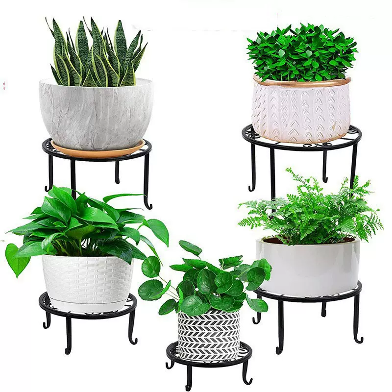铁艺花盆架五件套室内外花架客厅花园阳台办公室地板桌面花盆架子