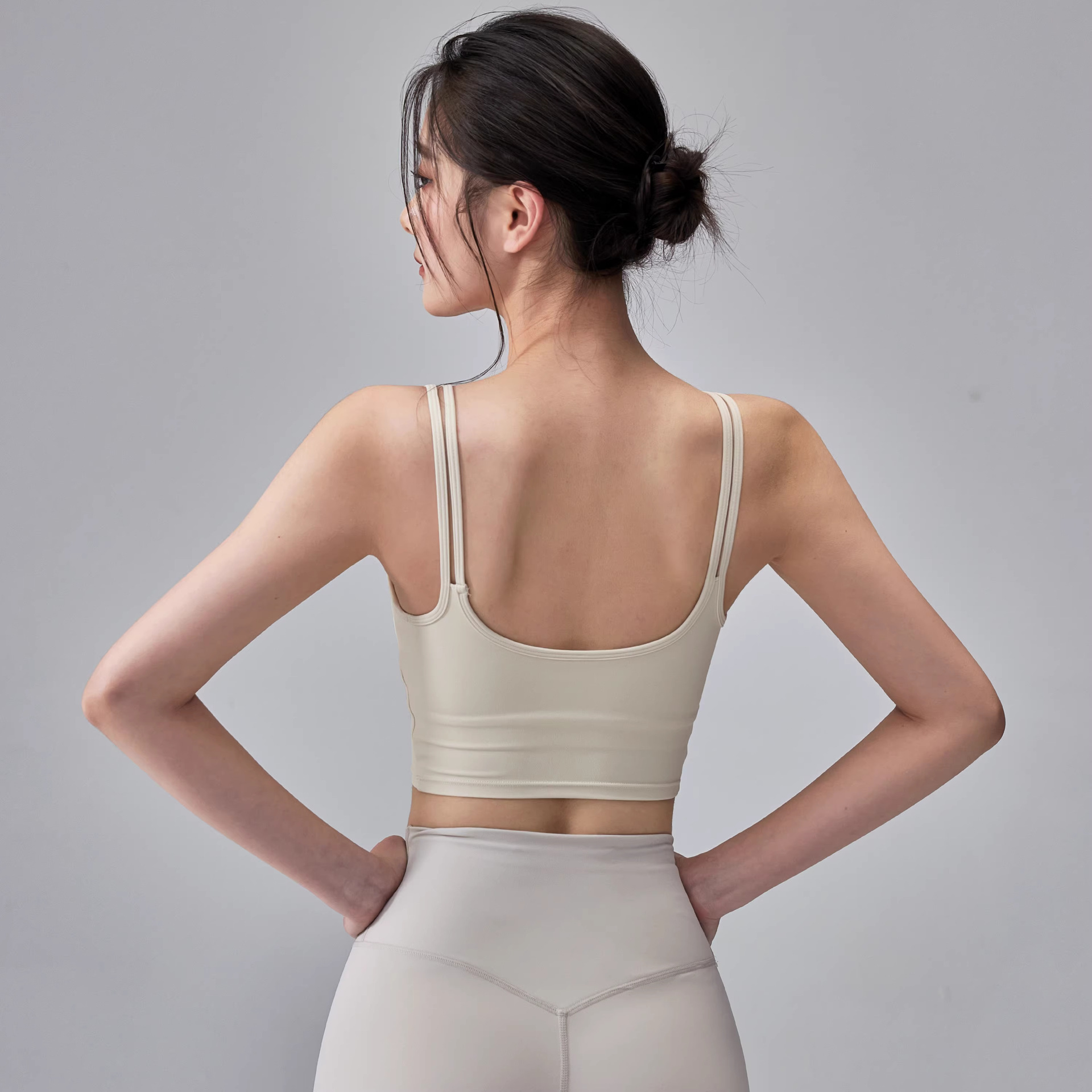 Songzhan Sports Bra Women's Shock-Proof Push-Up Tight-Fitting Slimming Look Fitness Vest Yoga Wear Outer Wear Pilates Training Article