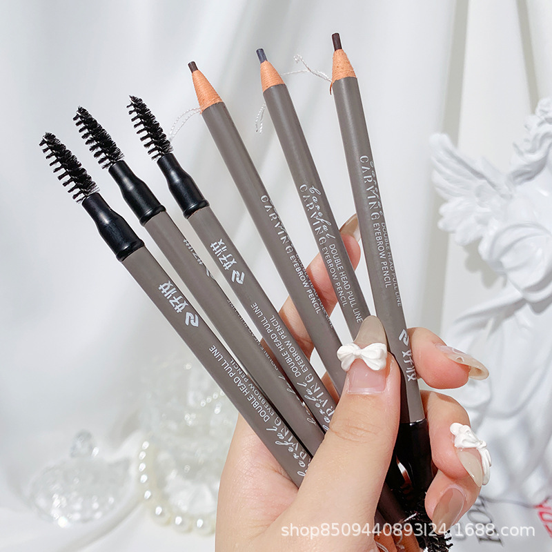 Good Makeup Double-Ended Eyebrow Pencil, Extremely Fine Natural Wild Eyebrows, Waterproof, Sweat-Proof, Long-Lasting, Not Easy to Smudge, Wholesale for Beginners