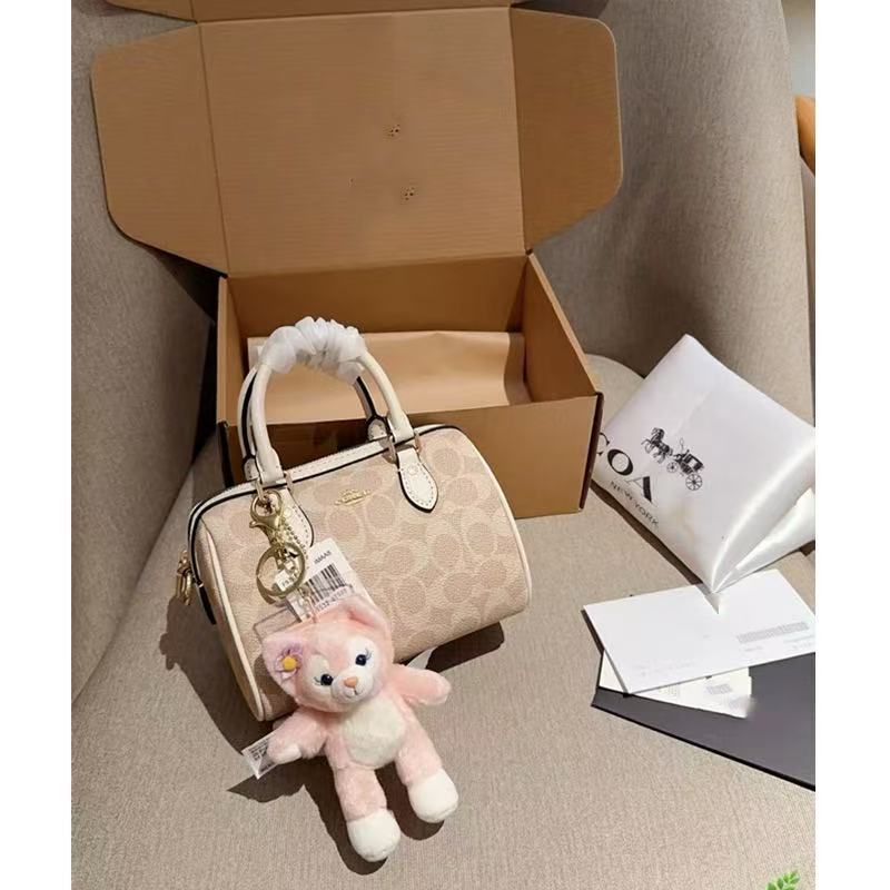 2025 Rowan Boston Women's Bag with Monogram Pattern, Mini Pillow Bag, Handbag, Shoulder Bag, Crossbody Bag, Same Style as on Xiaohongshu