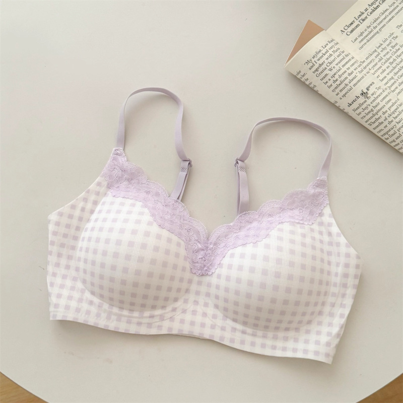 凉风舒服蕾 凉感无痕内衣女大胸显小胸聚拢夏季薄款果冻条文胸|undefined