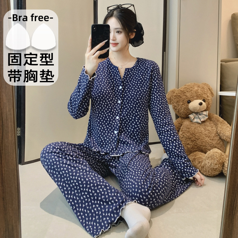 f-M341 진한 파란색 녹색 꽃