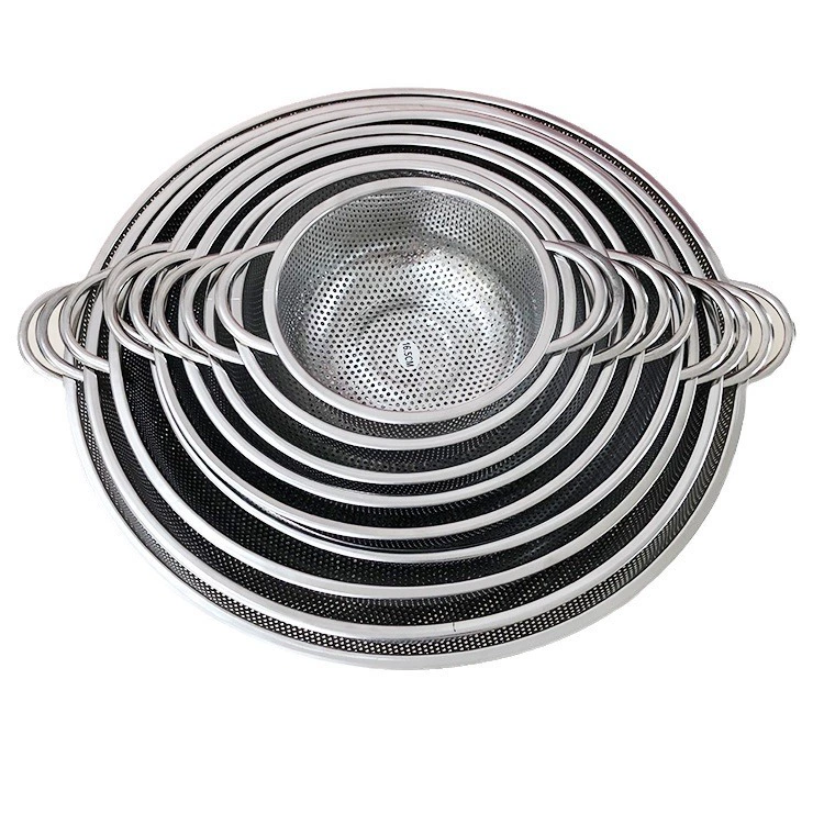 Stainless steel dense pores mostly use baskets without magnetic washing rice sieve Most of the two -eared vegetables and fruit basket drain net blue leakpound