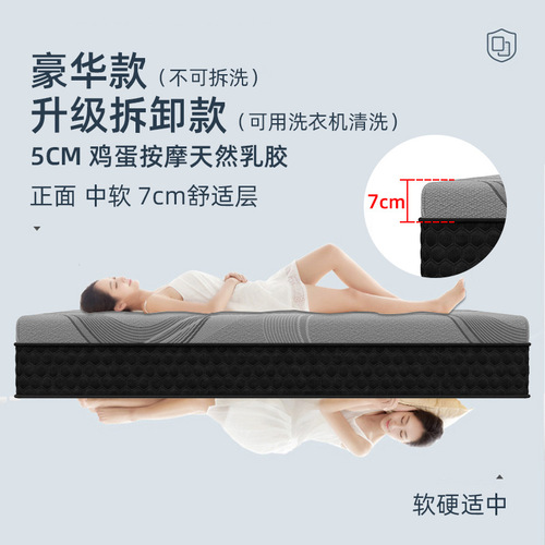 Factory direct sales massage natural latex mattress 3D Simmons nine-zone independent bag spring mute removable washable custom-made