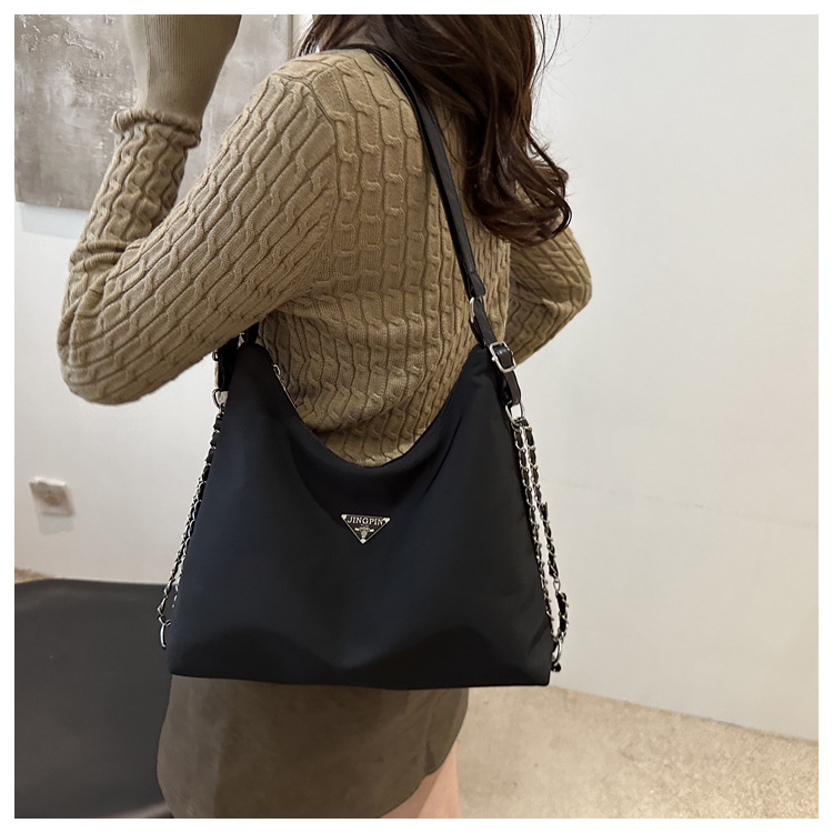 Cross-border high-end, large-capacity nylon bag for women, 2024 new trendy backpack, single-shoulder tote bag, commuter bag undefined