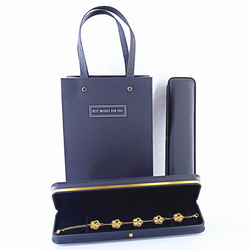 Simple de alta calidad PU joyería collar de perlas caja de pulsera Xiaomi cuentas relojes de almacenamiento caja de embalaje de regalo