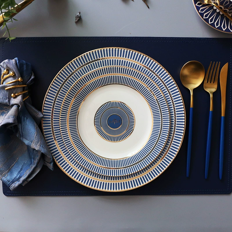 Villa, dinner plate, tableware, set, European style, light luxury style