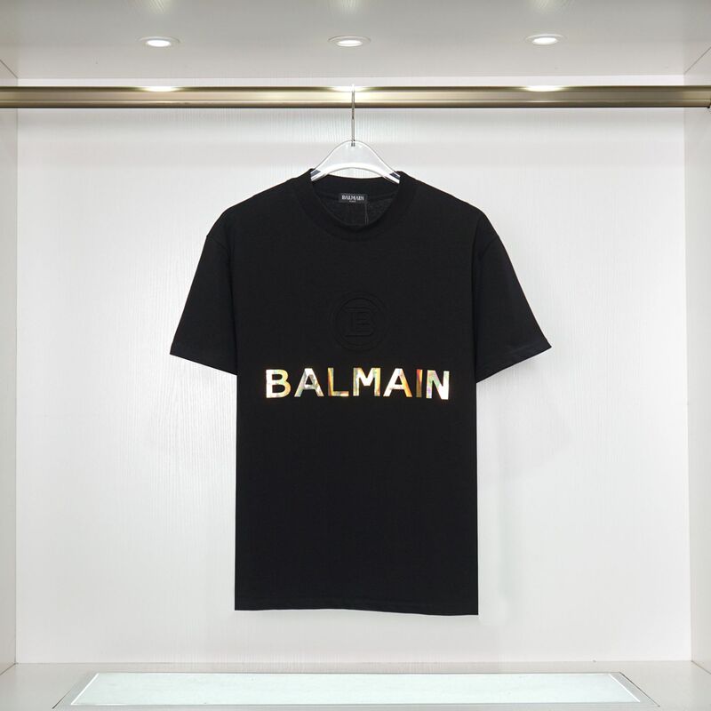 Balmain printed round-neck short-sleeve t-shirt, Amazon women's top T-shirt
