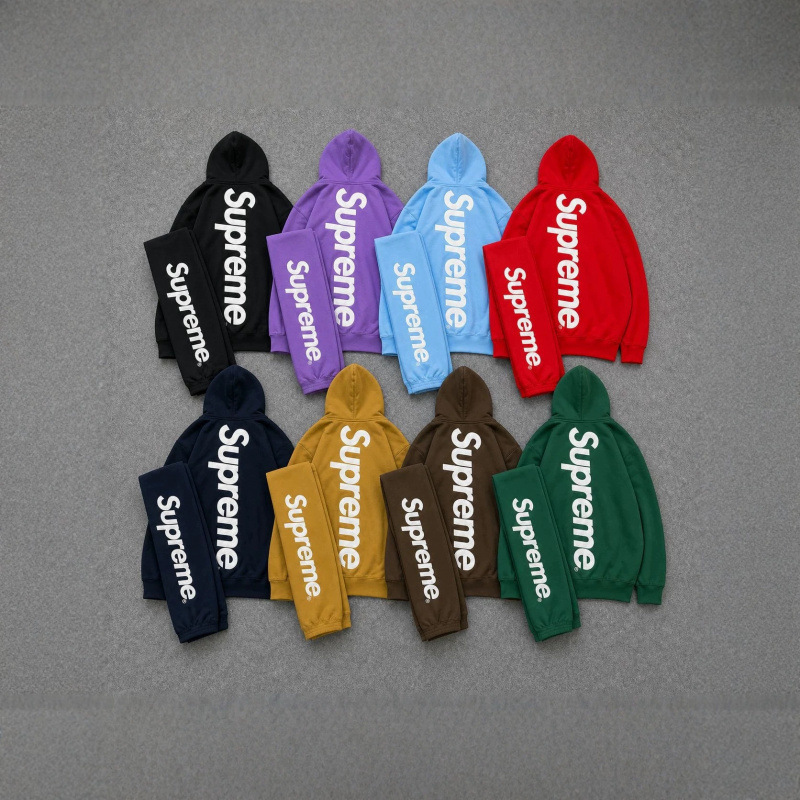 Cross-Border Supreme 25Fw Classic Printed Large Logo Hooded Sweatshirt Does Not Support Returns