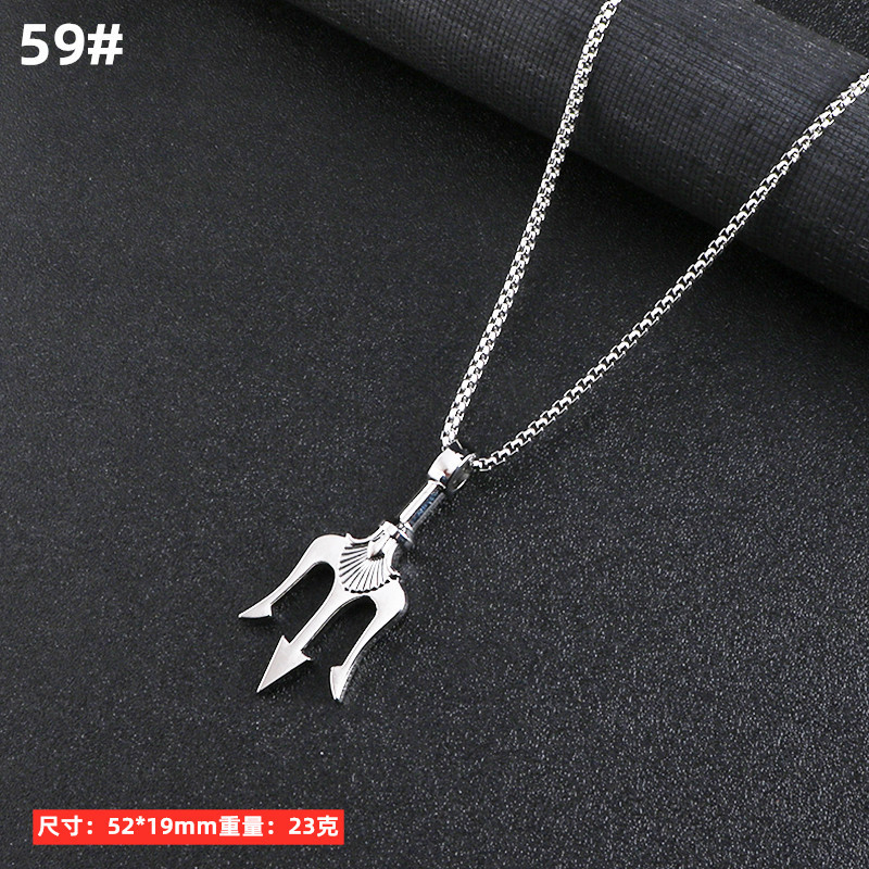 Hombres collar de titanio joyería acero aleación personalizada colgante ins hip hop calle suéter largo cadena accesorios colgantes