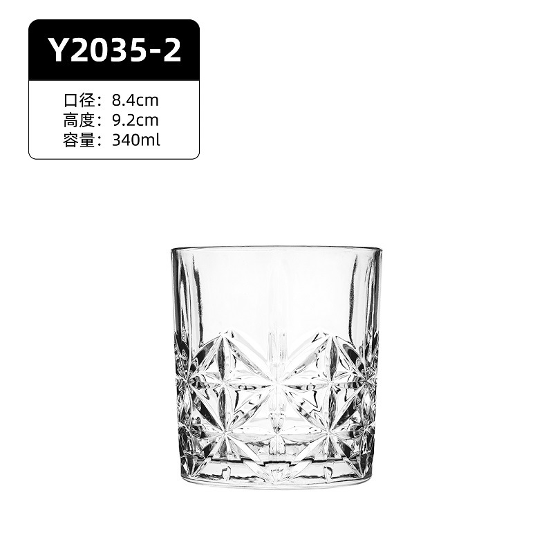 Vasos de vidrio para whisky y cócteles diseño clásico nórdico de lujo ligero