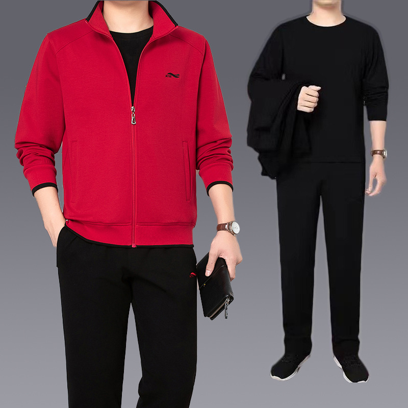 8126 red three-piece suit [with long-sleeved t]