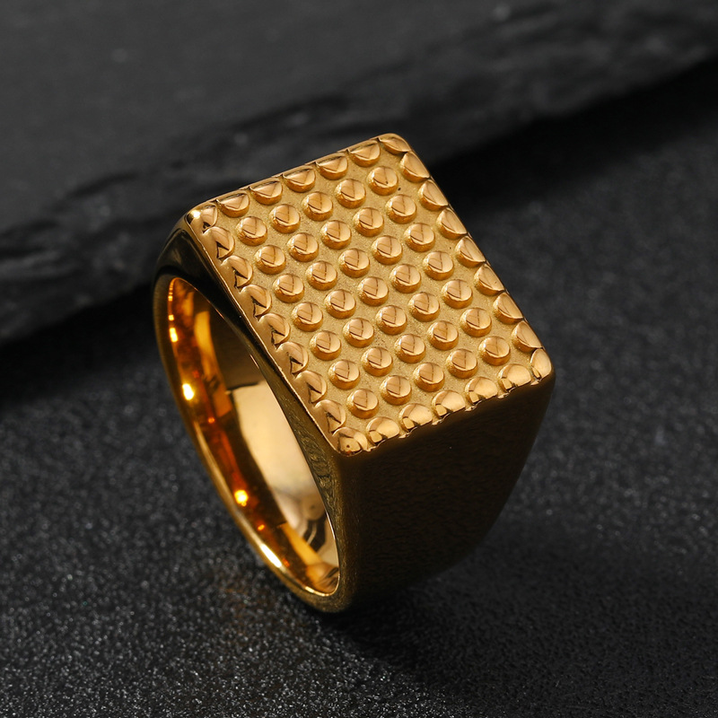 Golden, rectangular, 19mm