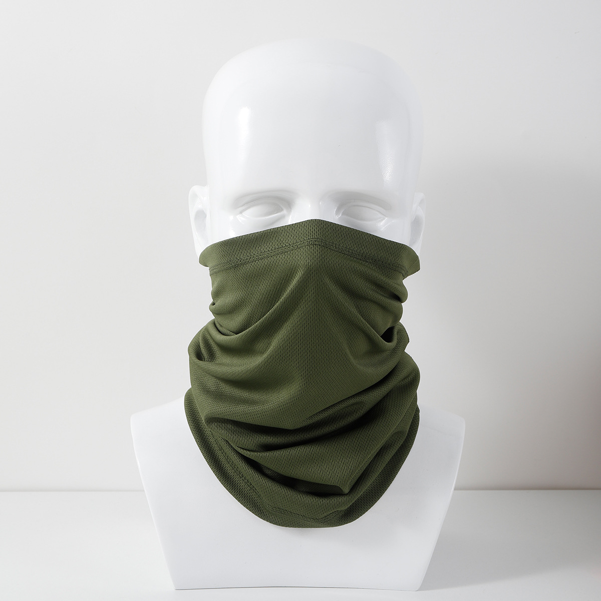 鸟眼围脖军绿色