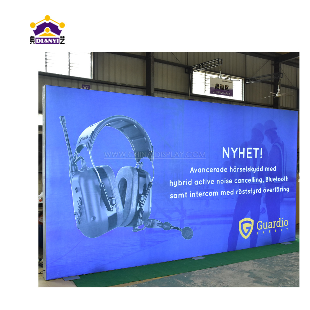 外贸专供LED卡布灯箱大尺寸定制双面立式灯箱侧灯背灯展会LED背景