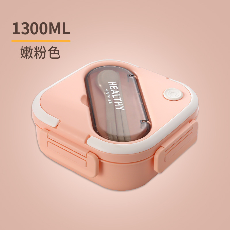 Juego de loncheras portátiles para estudiantes de paja de trigo de estilo japonés