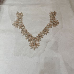 Fashion high-end neckline rhinestone pearl lace applique studded bridal wedding dress more styles. Welcome