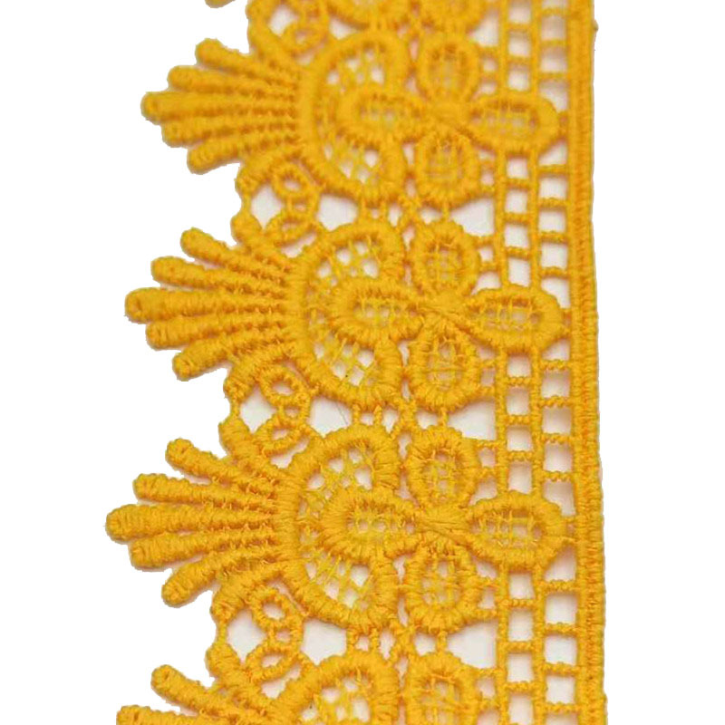 5cm de ancho bordado de encaje soluble en agua hueco tridimensional ropa falda de encaje accesorios en stock