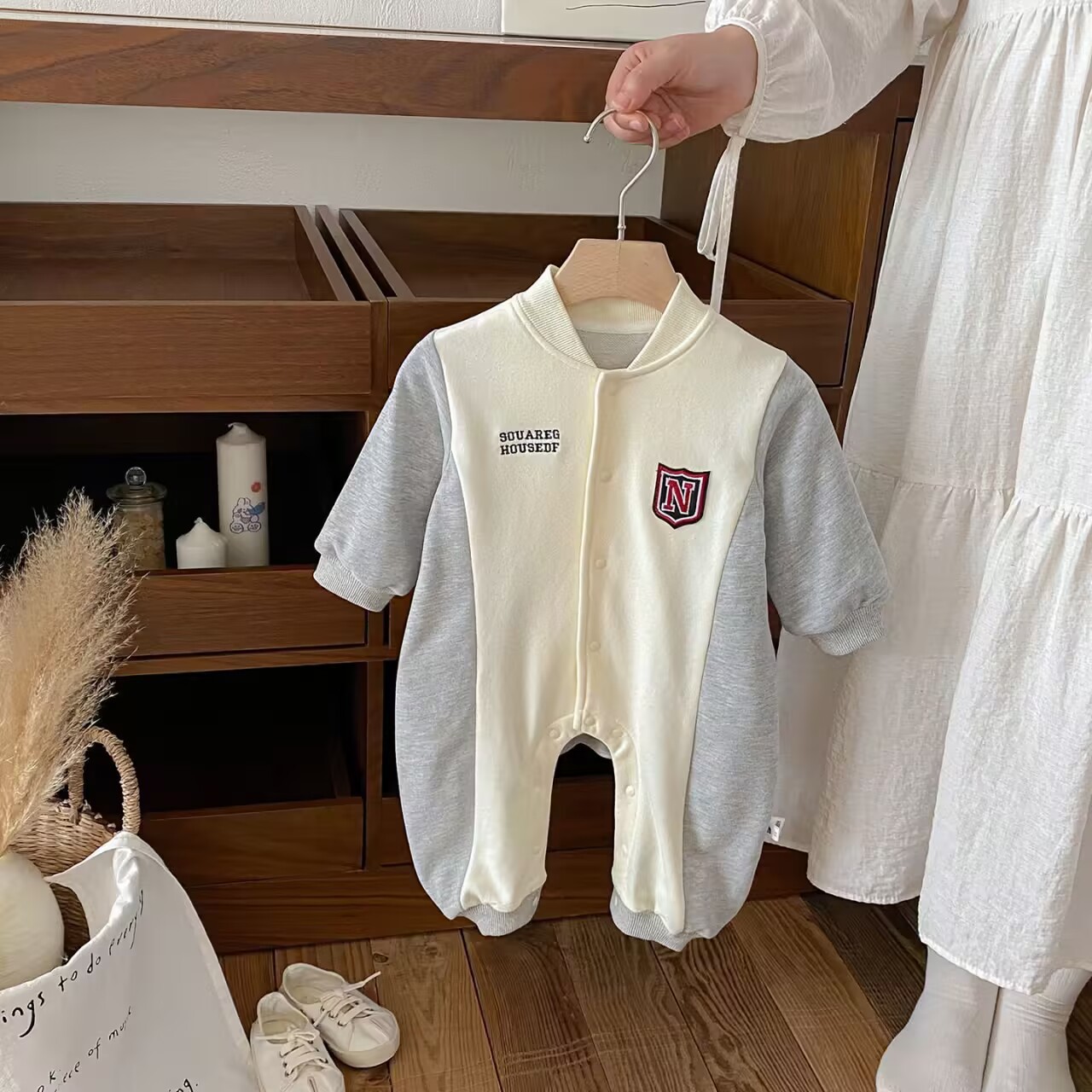 婴儿春秋款连体衣服男宝宝秋装超萌洋气婴幼儿棒球服外出爬服哈衣