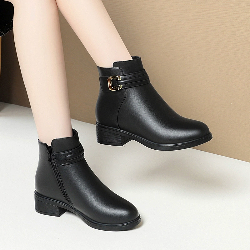 Корейская версия темпераментной пряжки плюс бархат, утолщение холода и морозостойкость