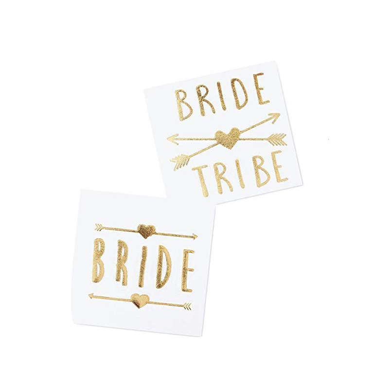 New gold and silver Team Bride metal Party party couple Bride single temporary tattoo stickers
