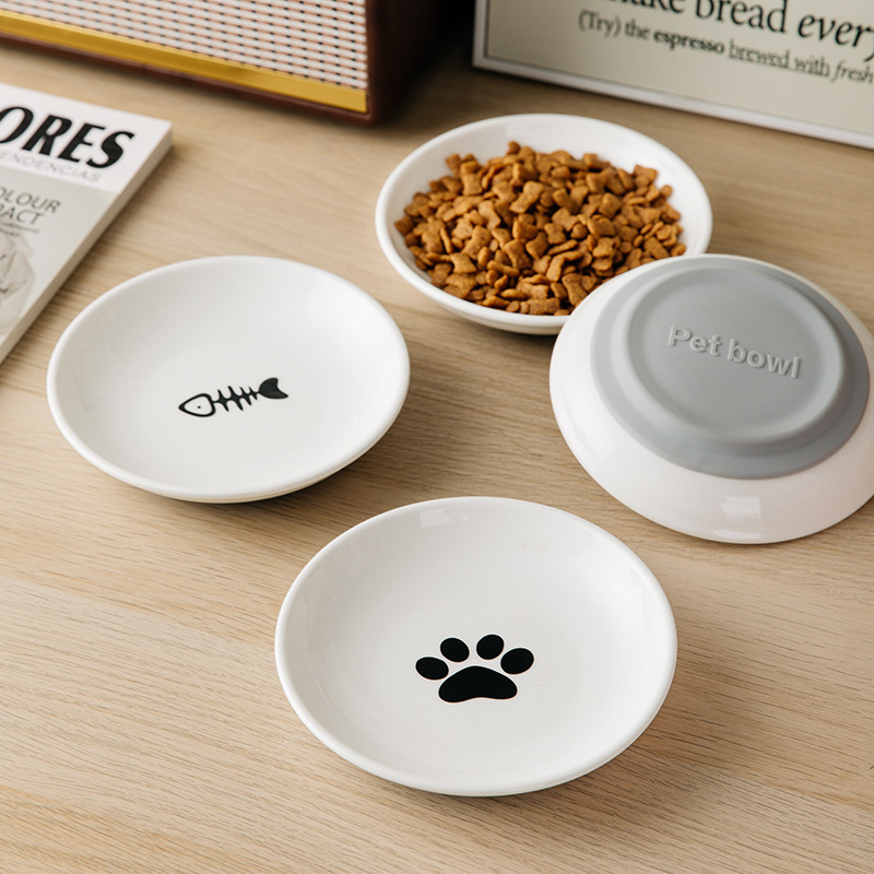 Cross-Border Wholesale Pet Cat Bowls, Snack Bowls, Water Bowls, Ceramic Cat Food Bowls with Neck Protection, Non-Slip Base, and Tilted Mouth Cross-Border Wholesale Pet Cat Bowls, Snack Bowls, Water Bowls, Ceramic Cat Food Bowls with Neck Protection, Non-Slip Base, and Tilted Mouth