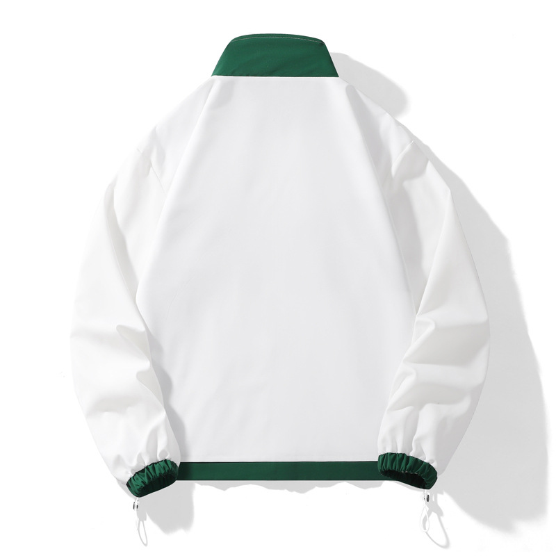 Chaqueta de tendencia masculina versátil juvenil chaqueta casual versión suelta impresión de letras chaqueta de cuello vertical chaqueta chaqueta hombre