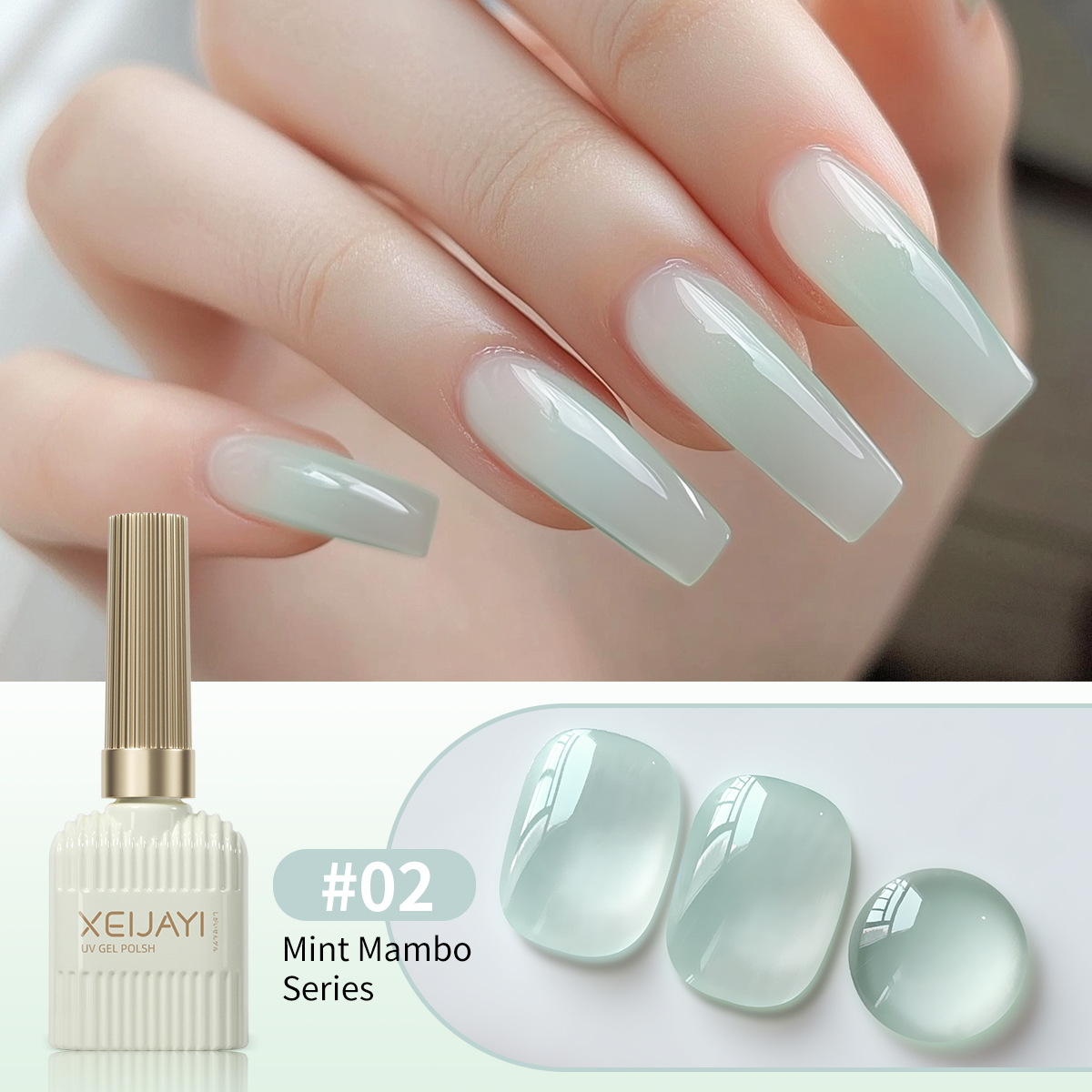 2025 nuevo helado verde cremoso azul verde esmalte de uñas verde menta serie Mambo especial para tienda de uñas