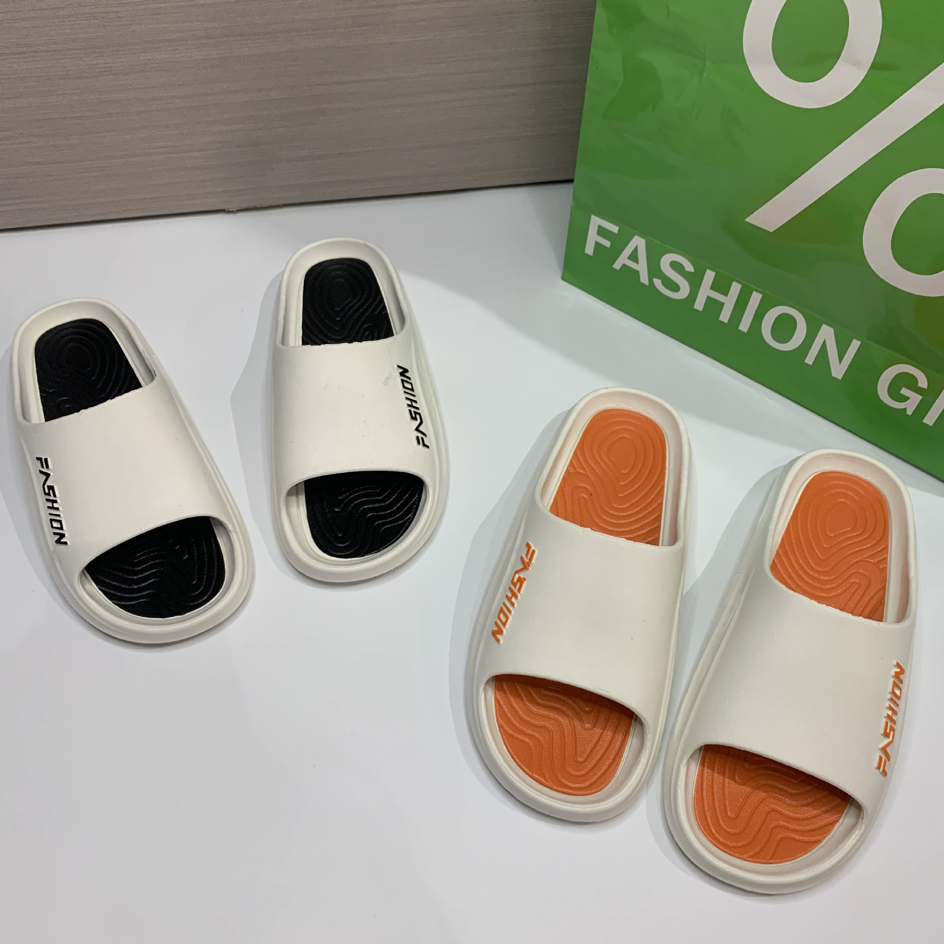 Мужские летние модные шлепанцы для отдыха в помещении, пляжные слайды на платформе