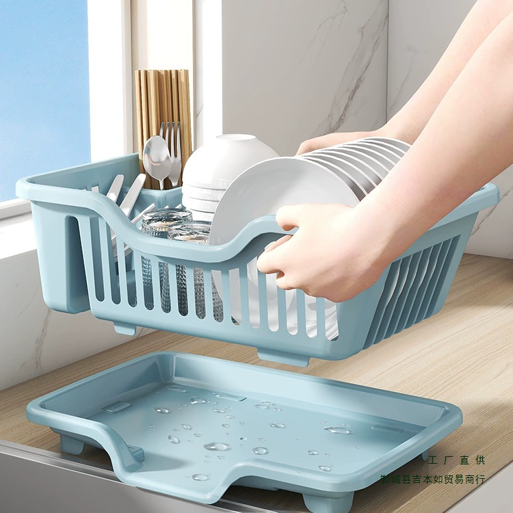 Drain bowl rack kitchen bowl storage rack sink tableware storage rack household countertop cupboard tableware storage box