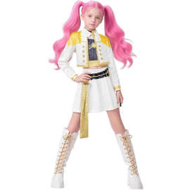 2025亚马逊新款女孩恶魔猎人服装搭配流行歌手3D印花女装当天发货